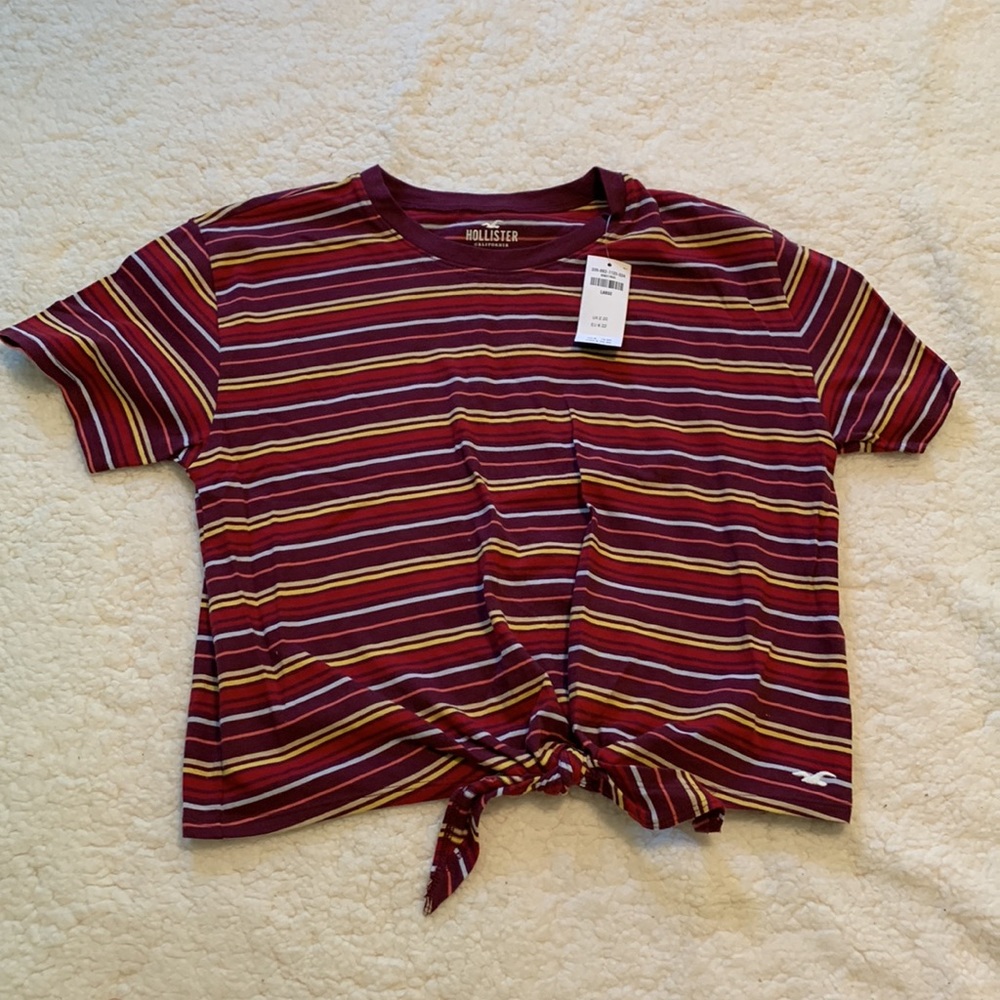 Hollister striped crop top